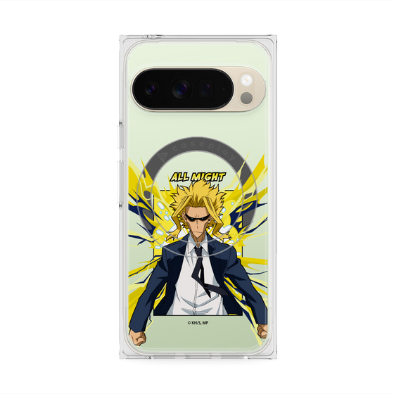 プレミアムスクエアケース with Pixelsnap［ 僕のヒーローアカデミア - ポップ -オールマイト ］