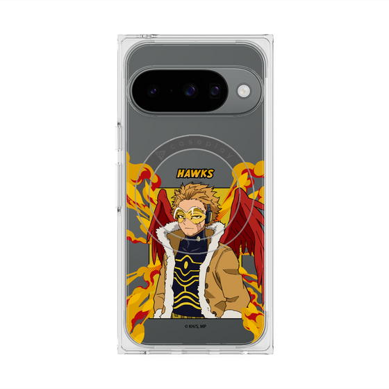 プレミアムスクエアケース with Pixelsnap［ 僕のヒーローアカデミア - ポップ - ホークス ］