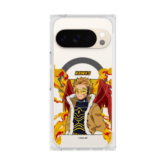 プレミアムスクエアケース with Pixelsnap［ 僕のヒーローアカデミア - ポップ - ホークス ］