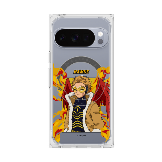 プレミアムスクエアケース with Pixelsnap［ 僕のヒーローアカデミア - ポップ - ホークス ］