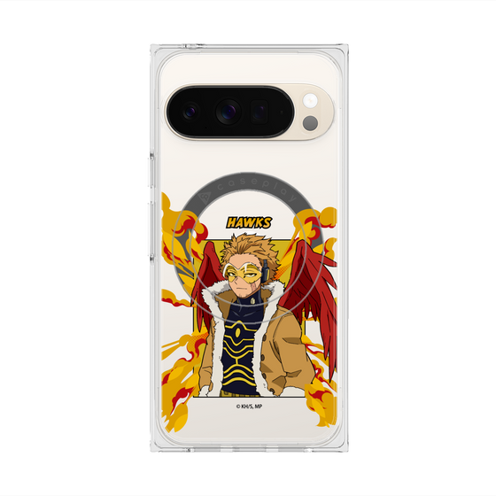 プレミアムスクエアケース with Pixelsnap［ 僕のヒーローアカデミア - ポップ - ホークス ］