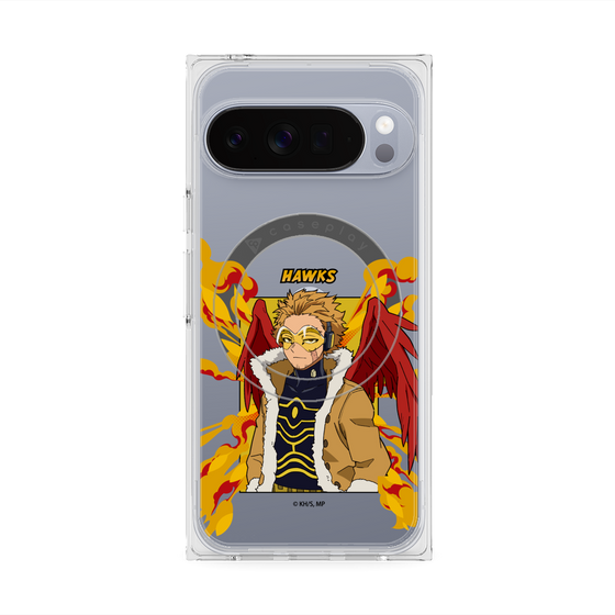 プレミアムスクエアケース with Pixelsnap［ 僕のヒーローアカデミア - ポップ - ホークス ］