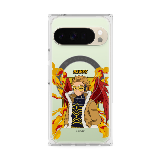 プレミアムスクエアケース with Pixelsnap［ 僕のヒーローアカデミア - ポップ - ホークス ］