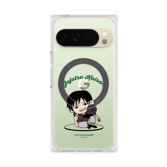 プレミアムスクエアケース with Pixelsnap［ 呪術廻戦 - ミニキャラ - 伏黒 甚爾（懐玉・玉折） ］