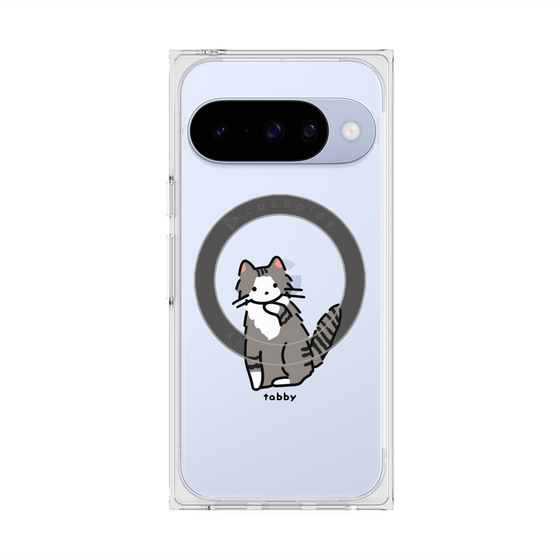 プレミアムスクエアケース with Pixelsnap［ オリジナル - CASEPLAYネコ - tabby ］