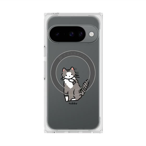 プレミアムスクエアケース with Pixelsnap［ オリジナル - CASEPLAYネコ - tabby ］