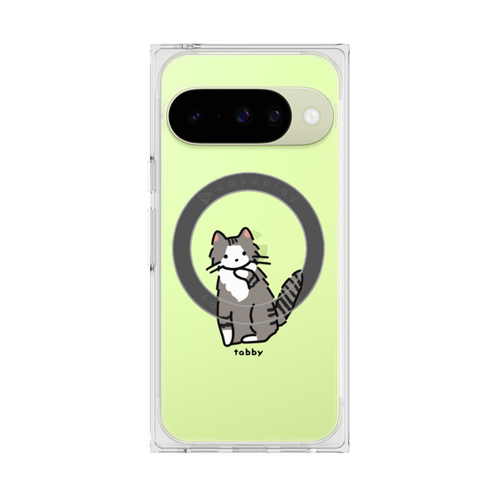 プレミアムスクエアケース with Pixelsnap［ オリジナル - CASEPLAYネコ - tabby ］