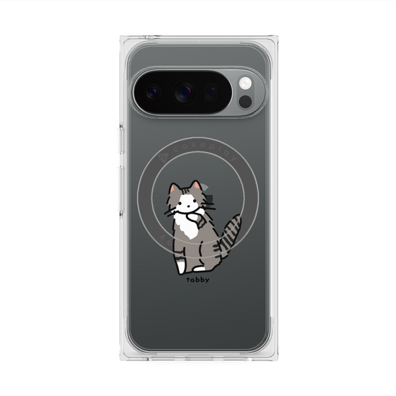 プレミアムスクエアケース with Pixelsnap［ オリジナル - CASEPLAYネコ - tabby ］