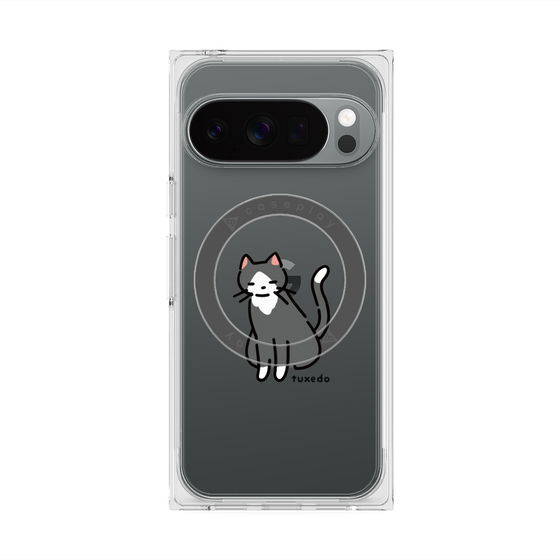 プレミアムスクエアケース with Pixelsnap［ オリジナル - CASEPLAYネコ - tuxedo ］