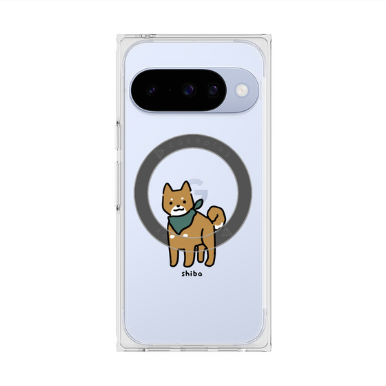 プレミアムスクエアケース with Pixelsnap［ オリジナル - CASEPLAYイヌ - shiba ］