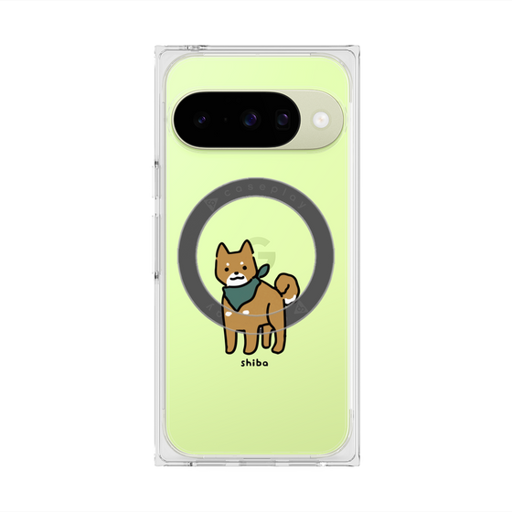 プレミアムスクエアケース with Pixelsnap［ オリジナル - CASEPLAYイヌ - shiba ］