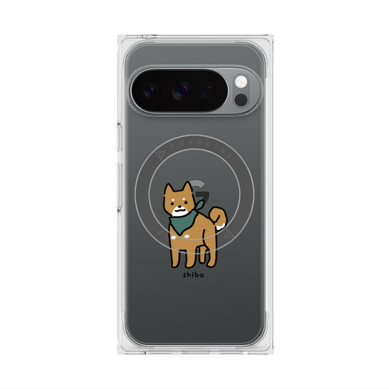 プレミアムスクエアケース with Pixelsnap［ オリジナル - CASEPLAYイヌ - shiba ］