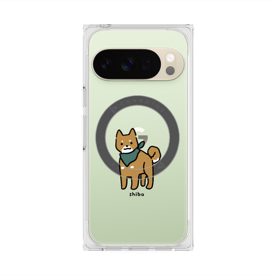 プレミアムスクエアケース with Pixelsnap［ オリジナル - CASEPLAYイヌ - shiba ］