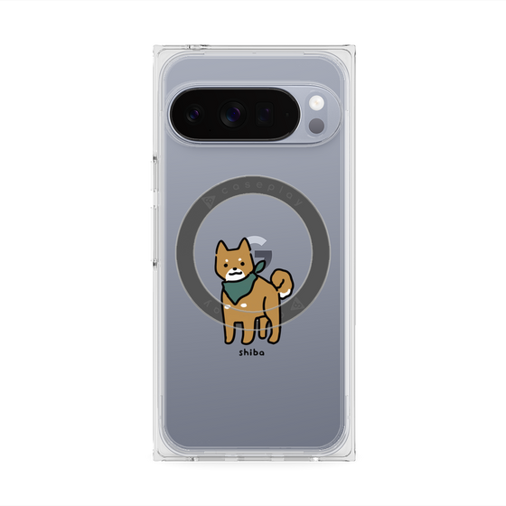 プレミアムスクエアケース with Pixelsnap［ オリジナル - CASEPLAYイヌ - shiba ］