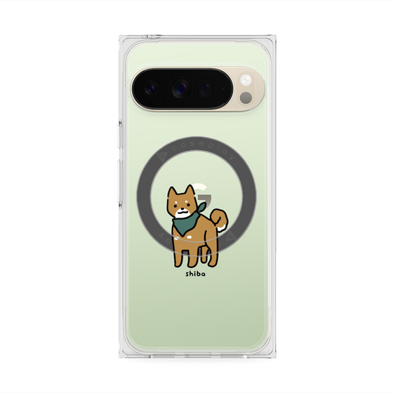 プレミアムスクエアケース with Pixelsnap［ オリジナル - CASEPLAYイヌ - shiba ］
