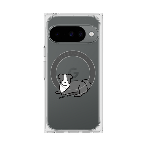 プレミアムスクエアケース with Pixelsnap［ オリジナル - CASEPLAYイヌ - border collie ］