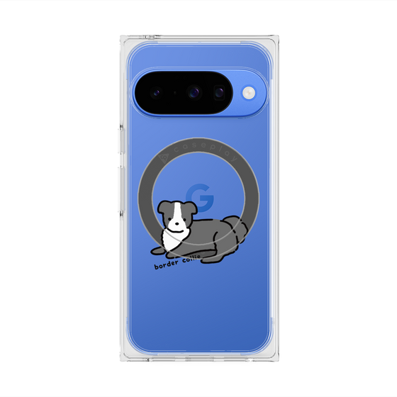 プレミアムスクエアケース with Pixelsnap［ オリジナル - CASEPLAYイヌ - border collie ］
