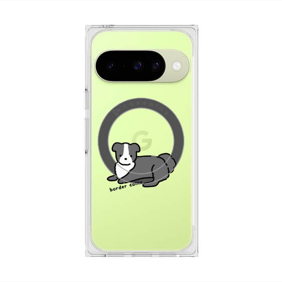 プレミアムスクエアケース with Pixelsnap［ オリジナル - CASEPLAYイヌ - border collie ］
