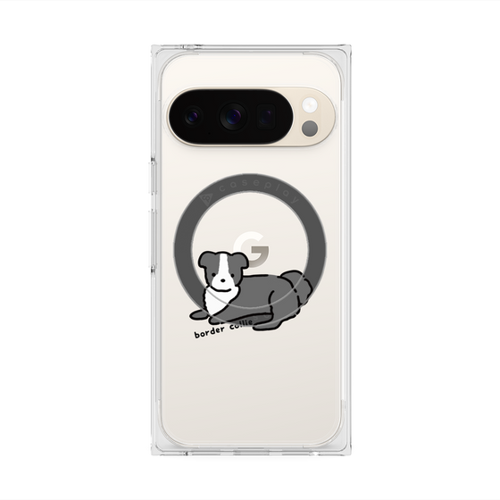 プレミアムスクエアケース with Pixelsnap［ オリジナル - CASEPLAYイヌ - border collie ］