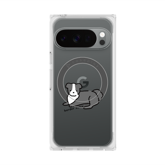 プレミアムスクエアケース with Pixelsnap［ オリジナル - CASEPLAYイヌ - border collie ］