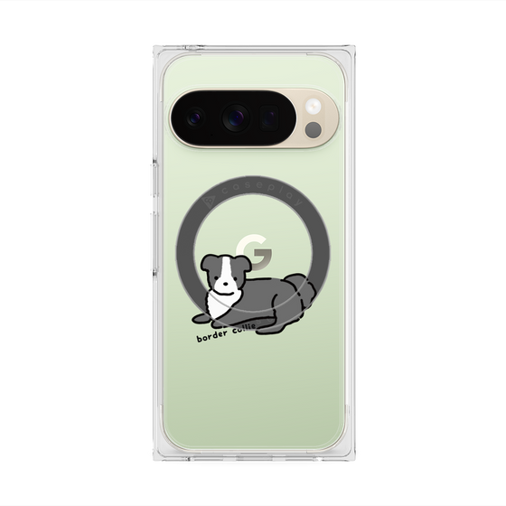 プレミアムスクエアケース with Pixelsnap［ オリジナル - CASEPLAYイヌ - border collie ］