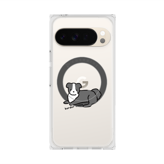 プレミアムスクエアケース with Pixelsnap［ オリジナル - CASEPLAYイヌ - border collie ］