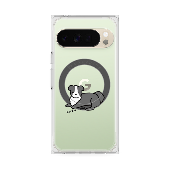 プレミアムスクエアケース with Pixelsnap［ オリジナル - CASEPLAYイヌ - border collie ］
