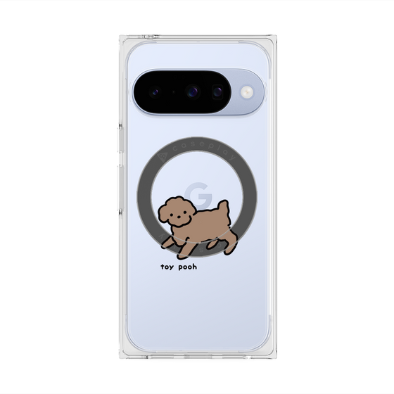 プレミアムスクエアケース with Pixelsnap［ オリジナル - CASEPLAYイヌ - toy pooh ］