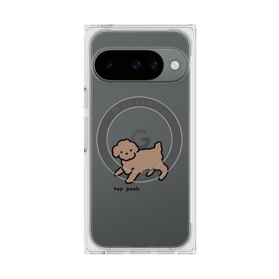 プレミアムスクエアケース with Pixelsnap［ オリジナル - CASEPLAYイヌ - toy pooh ］