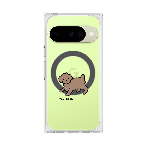 プレミアムスクエアケース with Pixelsnap［ オリジナル - CASEPLAYイヌ - toy pooh ］
