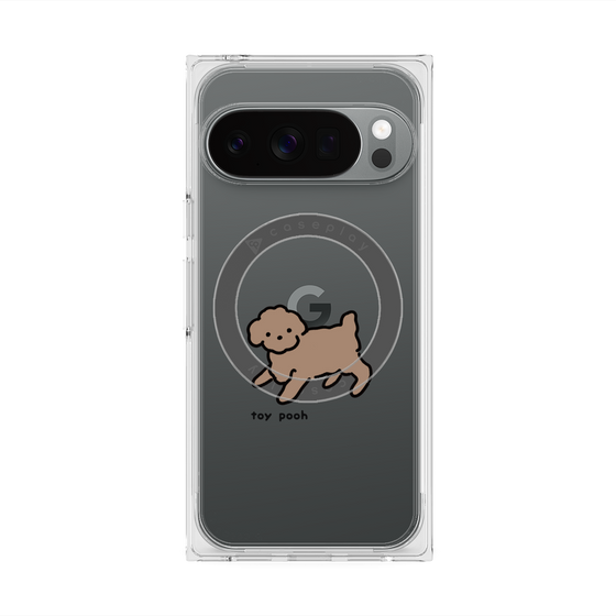 プレミアムスクエアケース with Pixelsnap［ オリジナル - CASEPLAYイヌ - toy pooh ］