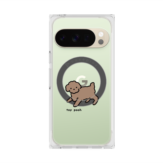 プレミアムスクエアケース with Pixelsnap［ オリジナル - CASEPLAYイヌ - toy pooh ］