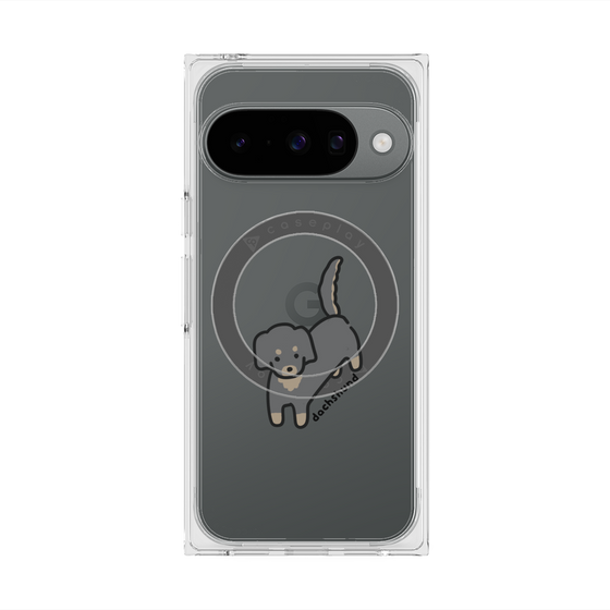 プレミアムスクエアケース with Pixelsnap［ オリジナル - CASEPLAYイヌ - dachsund ］