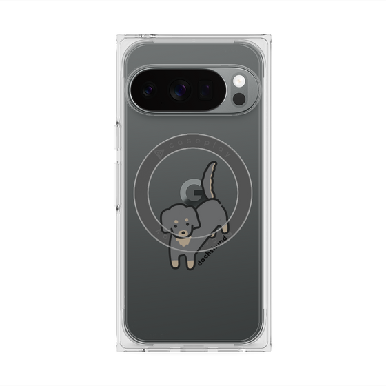 プレミアムスクエアケース with Pixelsnap［ オリジナル - CASEPLAYイヌ - dachsund ］
