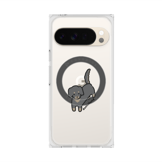 プレミアムスクエアケース with Pixelsnap［ オリジナル - CASEPLAYイヌ - dachsund ］