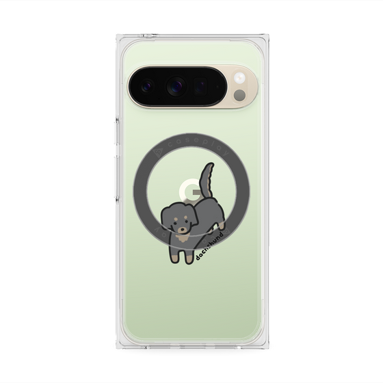 プレミアムスクエアケース with Pixelsnap［ オリジナル - CASEPLAYイヌ - dachsund ］