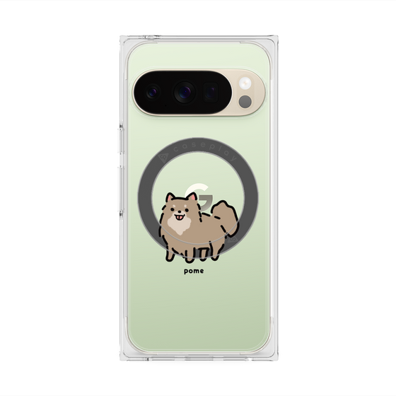 プレミアムスクエアケース with Pixelsnap［ オリジナル - CASEPLAYイヌ - pome ］