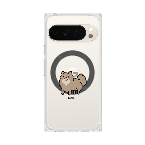 プレミアムスクエアケース with Pixelsnap［ オリジナル - CASEPLAYイヌ - pome ］