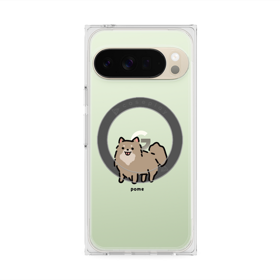 プレミアムスクエアケース with Pixelsnap［ オリジナル - CASEPLAYイヌ - pome ］