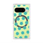 プレミアムスクエアケース with Pixelsnap［ オリジナル - 推し色水玉 - グリーン ］