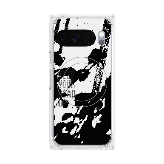プレミアムスクエアケース with Pixelsnap［ オリジナル - ドットオーバーレイ - KEEP YOUR HEAD UP/C ］