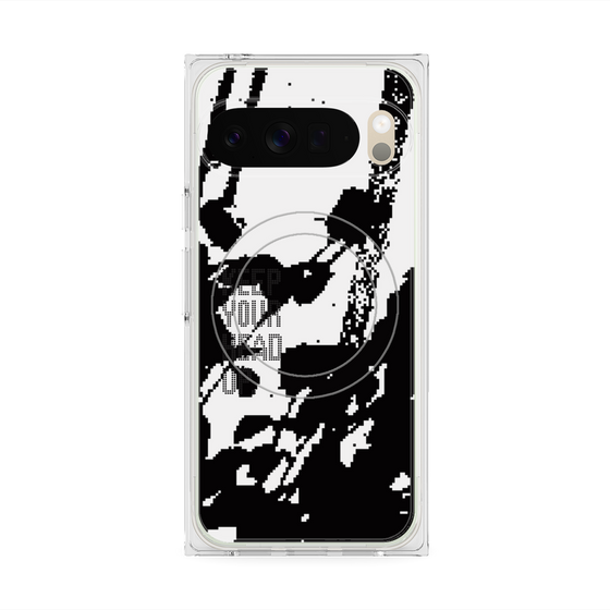 プレミアムスクエアケース with Pixelsnap［ オリジナル - ドットオーバーレイ - KEEP YOUR HEAD UP/C ］