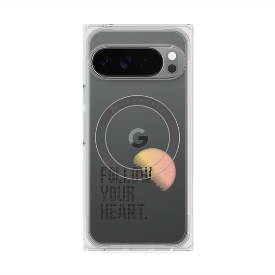 プレミアムスクエアケース with Pixelsnap［ オリジナル - ドットオーバーレイ - FOLLOW YOUR HEART/A ］