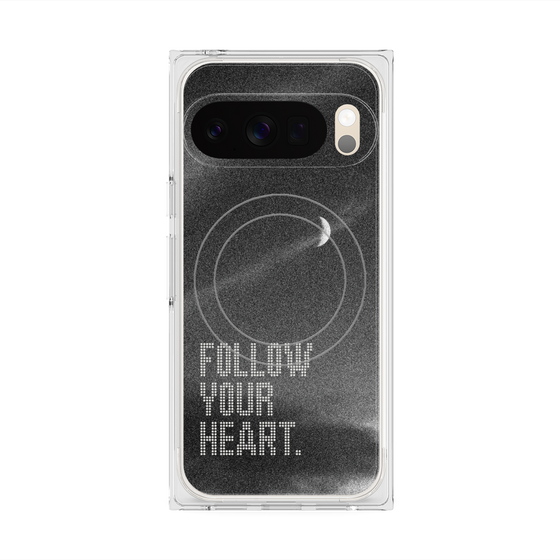 プレミアムスクエアケース with Pixelsnap［ オリジナル - ドットオーバーレイ - FOLLOW YOUR HEART/B ］