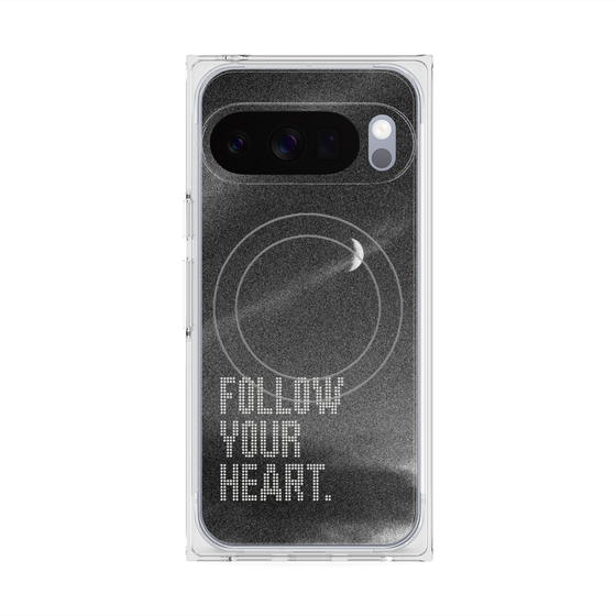 プレミアムスクエアケース with Pixelsnap［ オリジナル - ドットオーバーレイ - FOLLOW YOUR HEART/B ］