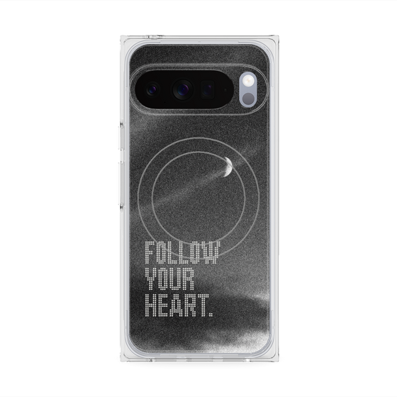 プレミアムスクエアケース with Pixelsnap［ オリジナル - ドットオーバーレイ - FOLLOW YOUR HEART/B ］