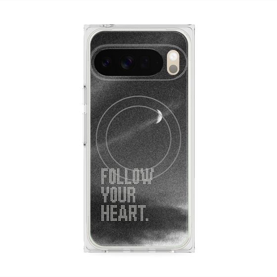 プレミアムスクエアケース with Pixelsnap［ オリジナル - ドットオーバーレイ - FOLLOW YOUR HEART/B ］