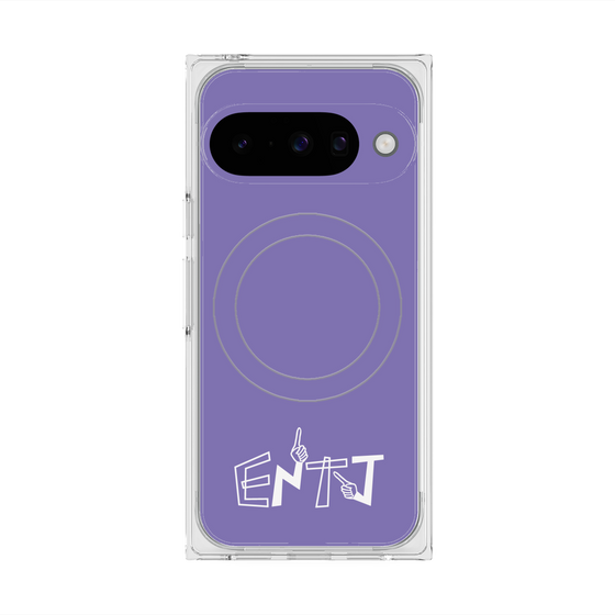 プレミアムスクエアケース with Pixelsnap［ オリジナル - ENTJ 指揮官 - アルファベット - パープル ］