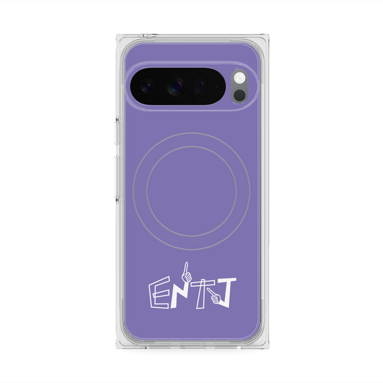 プレミアムスクエアケース with Pixelsnap［ オリジナル - ENTJ 指揮官 - アルファベット - パープル ］