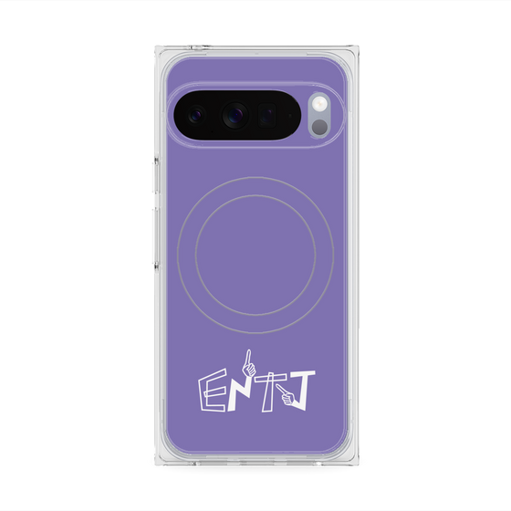 プレミアムスクエアケース with Pixelsnap［ オリジナル - ENTJ 指揮官 - アルファベット - パープル ］